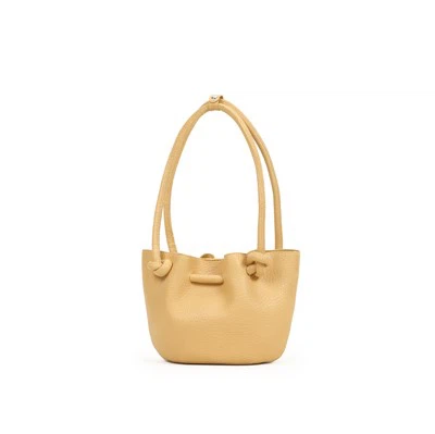 Plissierte Tasche mit Kordelzug